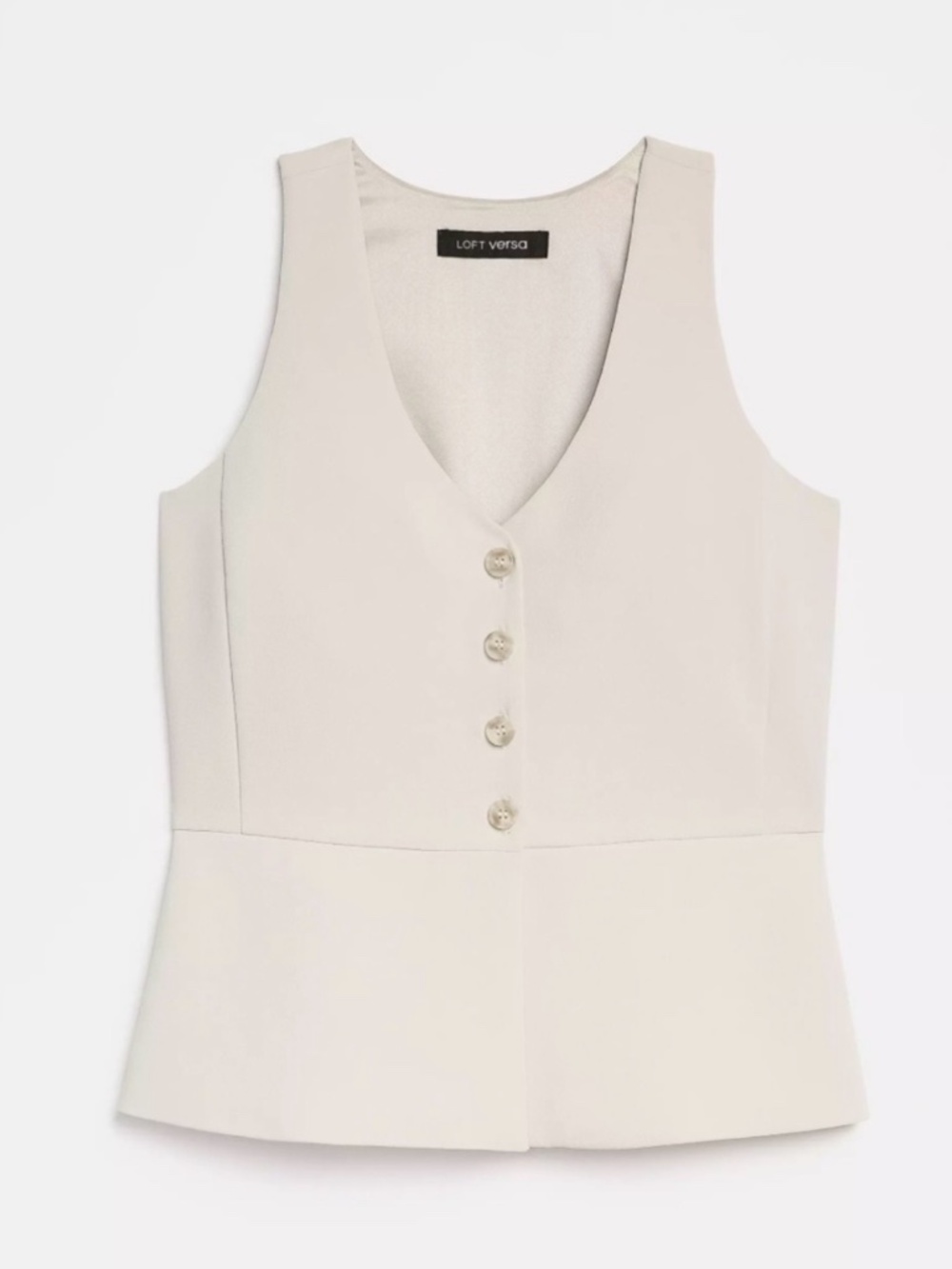 LOFT Versa Button-Front Suit Vest Top